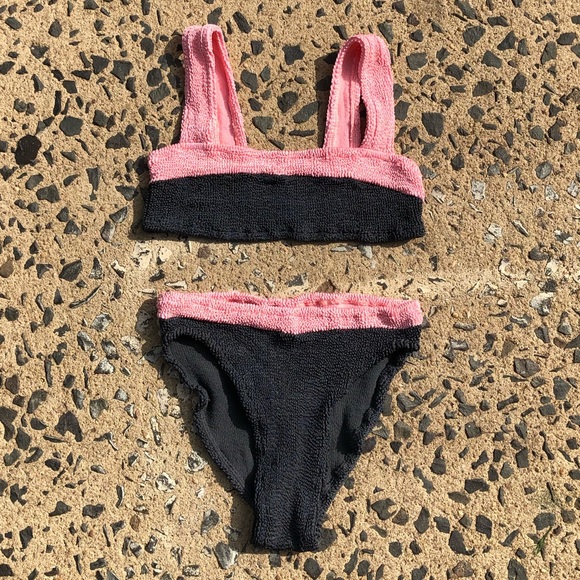 Hunza G Other - Vintage Hunza G Smokey Pink Gray Bikini Swimsuit